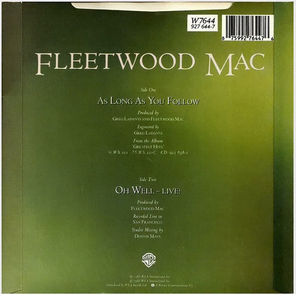 Fleetwood Mac - As Long As You Follow - Used Vinyl Record 7" image 6