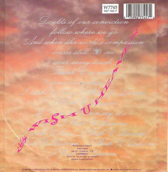 Prince - I Wish U Heaven - Used Vinyl Record 7" image 2