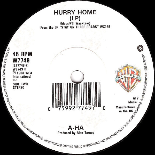 a-ha - Touchy! - Used Vinyl Record 7" image 4