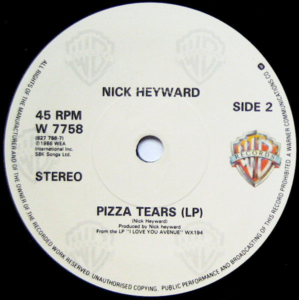 Nick Heyward - You're My World - Used Vinyl Record 7" image 8