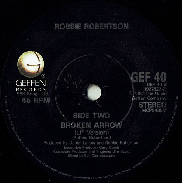 Robbie Robertson - Somewhere Down The Crazy River - Used Vinyl Record image 4