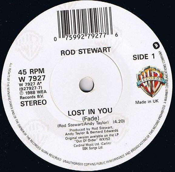Rod Stewart - Lost In You - Used Vinyl Record 7" image 7