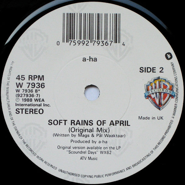 a-ha - Stay On These Roads - Used Vinyl Record 7" image 8