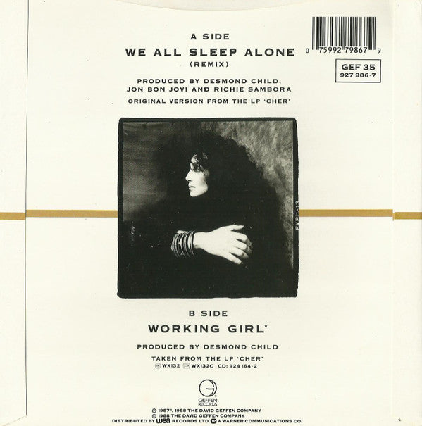 Cher - We All Sleep Alone (Remix) - Used Vinyl Record 7" image 2