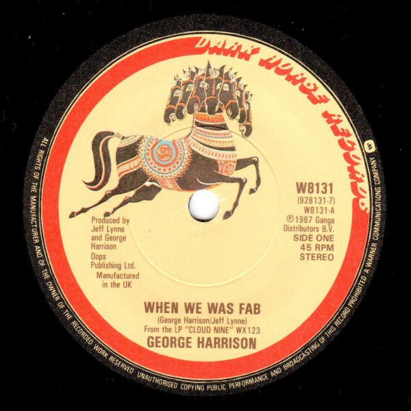 George Harrison - When We Was Fab - Used Vinyl Record 7" image 3