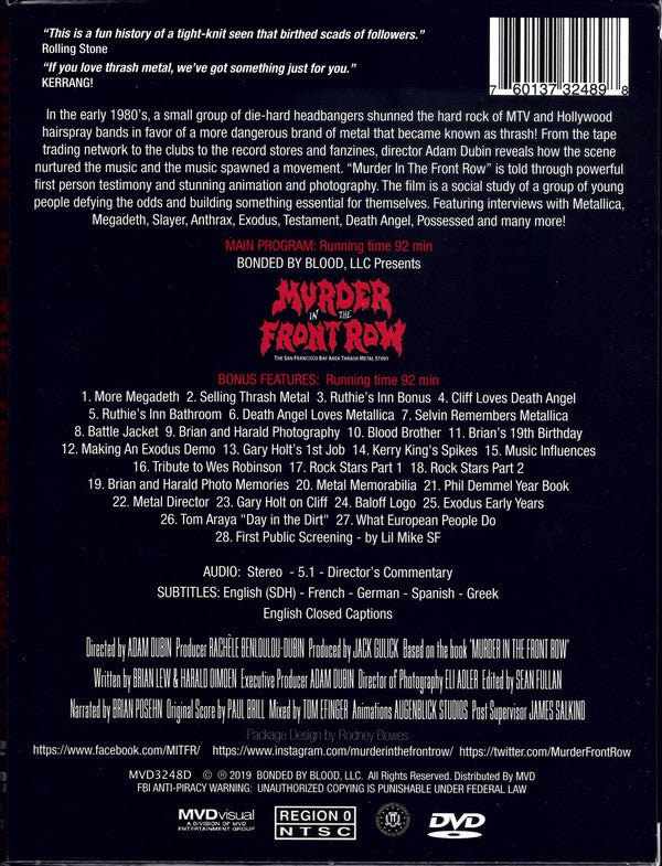 FEATURE FILM - MURDER IN THE FRONT ROW: THE SAN FRANCISCO BAY AREA THRA image 2