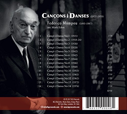 Eden Stell Guitar Du - Federico Mompou: Cançons I Danses - CD image 2