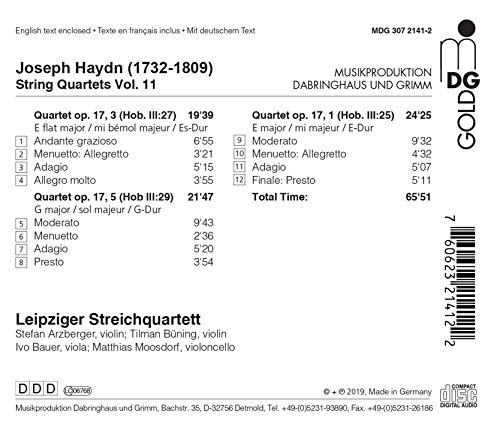 LEIPZIG STRING QUART - HAYDN STRING QUARTETS VOL. 11 - CD image 2