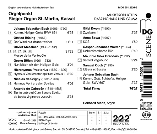 ECKHARD MANZ - ORGELPUNKT - CD image 2