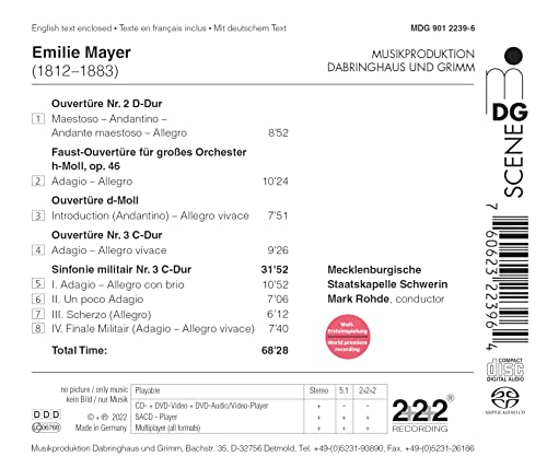 Emilie Mayer: Overtures; Sinfonie Militair No. 3 - CD image 2