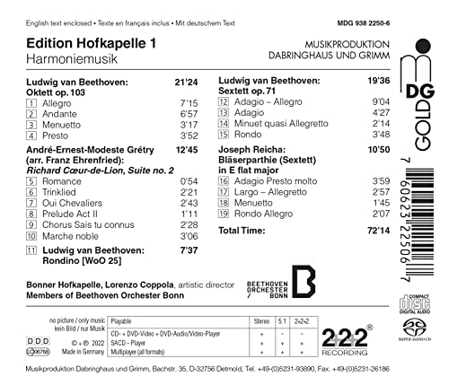 Edition Hofkapelle 1: Harmoniemusik - CD image 2