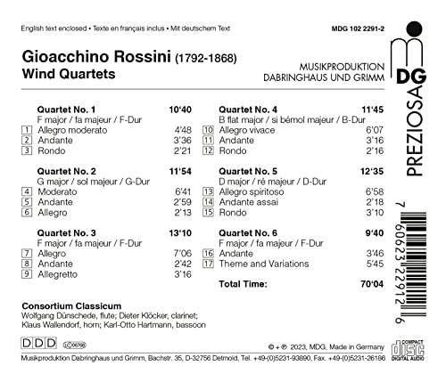 Rossini: Wind Quartets - CD image 2