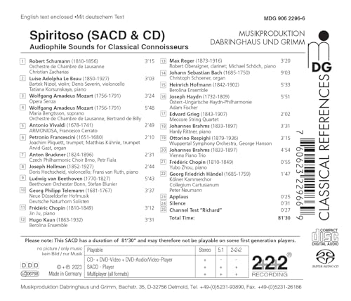 Various - Spiritoso - Audiophile Sounds for Classical Connoisseurs - CD image 2