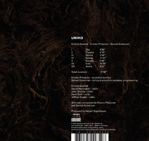 Kronos Quartet - Uniko - CD image 2