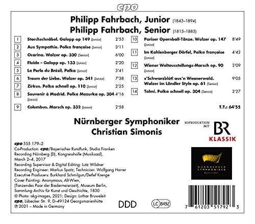 NURNBERGER SO/SIMONI - FAHRBACH:DANCES - CD image 2