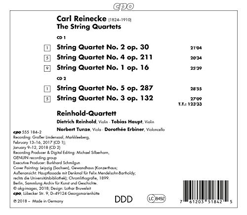 Carl Reinecke - Complete String Quartets - CD image 2