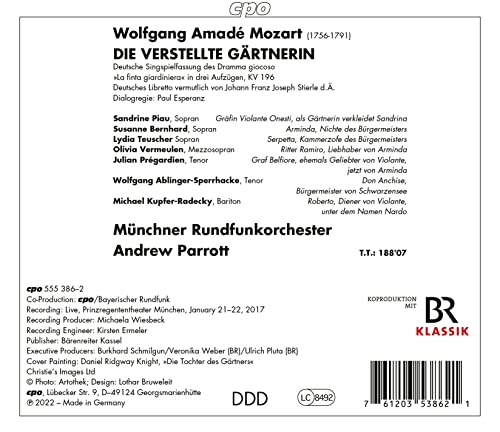 MUNICH RO/PARROTT - MOZARTLA FINTA GIARDINIERA - CD image 2