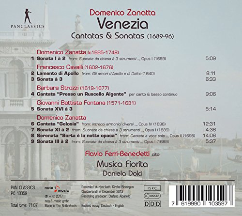 Flavio Ferri-Benedet - Domenico Zanatta: Venezia - Cantatas & Sonatas image 2