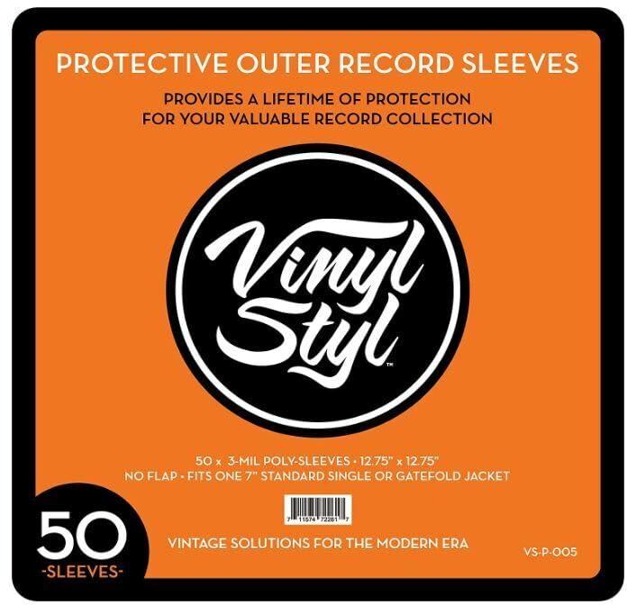 VINYL STYL - 50 Pack Protective Outer Album Record Sleeves - Protectiv image 1