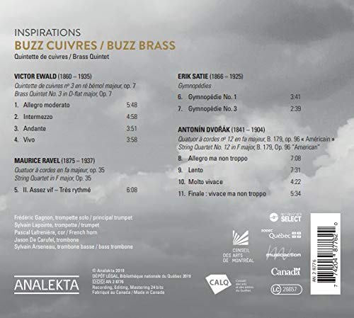BUZZ BRASS - INSPIRATIONS MUSIC BY DVORAK; - CD image 2