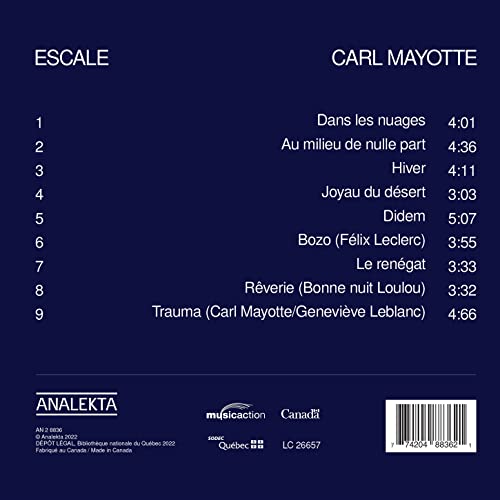 MAYOTTE - ESCALE - CD image 2