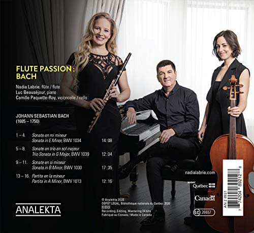NADIA LABRIE - FLUTE PASSION BACH - CD image 2