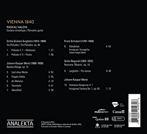 GIULIANI-GUGLIELMI / - VIENNA 1840 - CD image 2