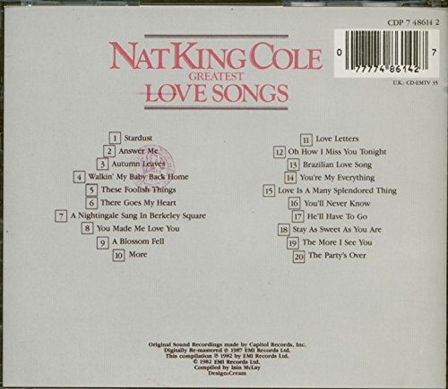 Nat King Cole - Greatest Love Songs - Used CD image 2