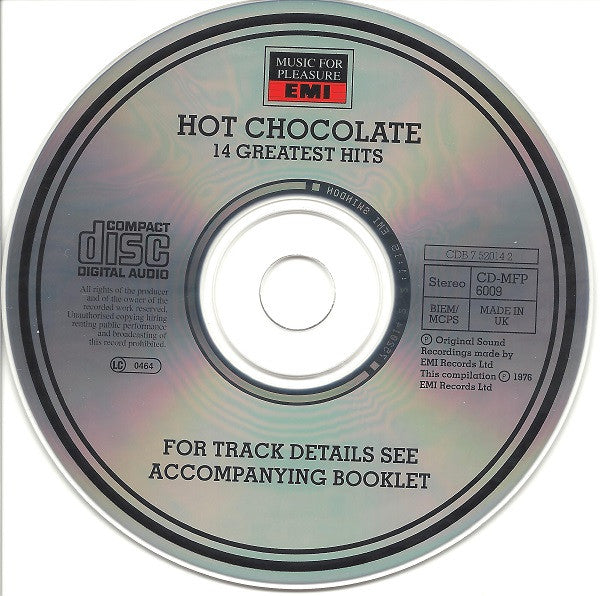 Hot Chocolate - 14 Greatest Hits - Used CD image 3