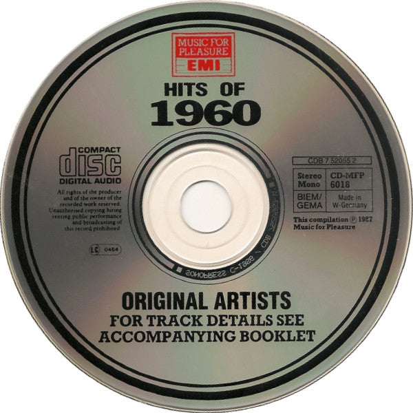 Various - Hits Of 1960 - Used CD image 3