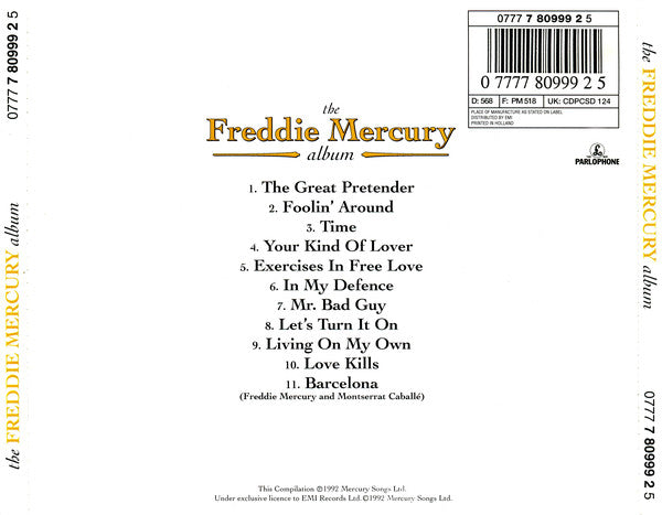 Freddie Mercury - Album - Used CD image 2