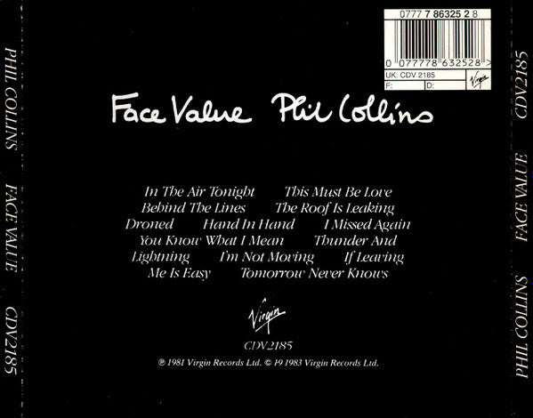 Phil Collins - Face Value - Used CD image 2