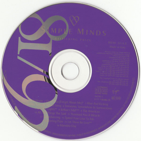 Simple Minds - Glittering Prize 81/92 - Used CD image 3