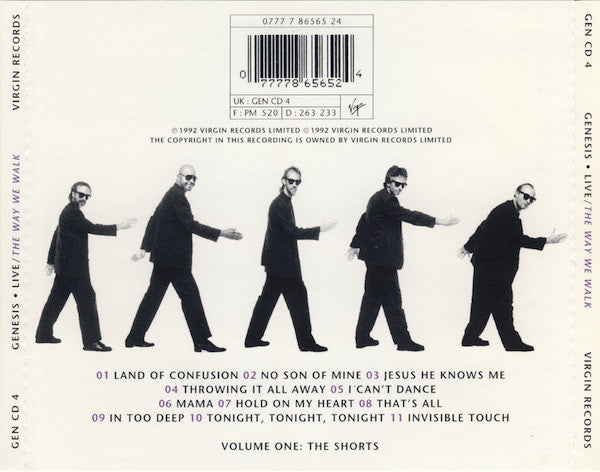 Genesis - Live / The Way We Walk (Volume One: The Shorts) - Used CD image 2