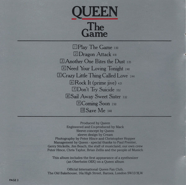 Queen - Game - Used CD image 5
