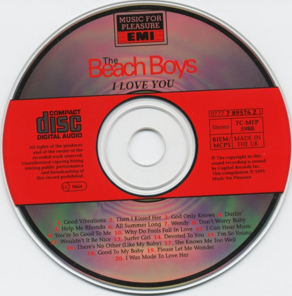 Beach Boys - I Love You - Used CD image 3