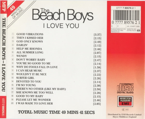 Beach Boys - I Love You - Used CD image 6