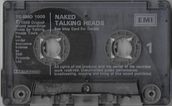 Talking Heads - Naked - Used Cassette image 5