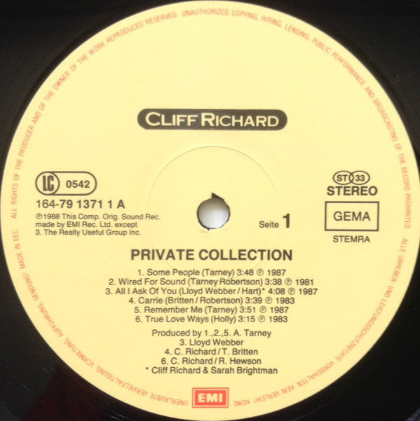Cliff Richard - Private Collection (1979 - 1988) - Used Vinyl Record image 5