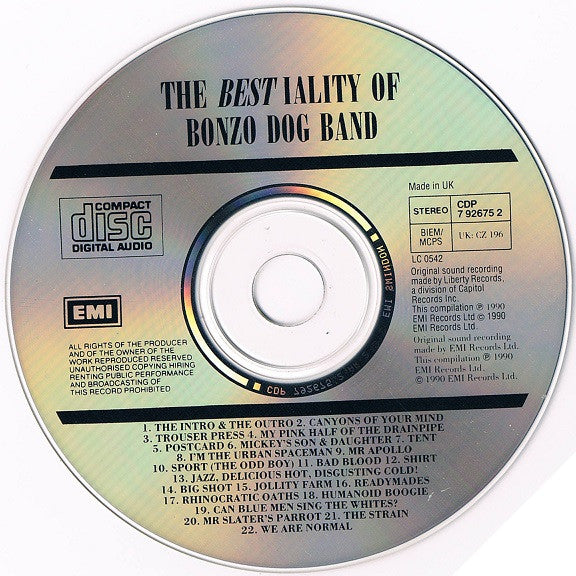 Bonzo Dog Doo-Dah Ba - Bestiality Of Bonzo Dog Band - Used CD image 8