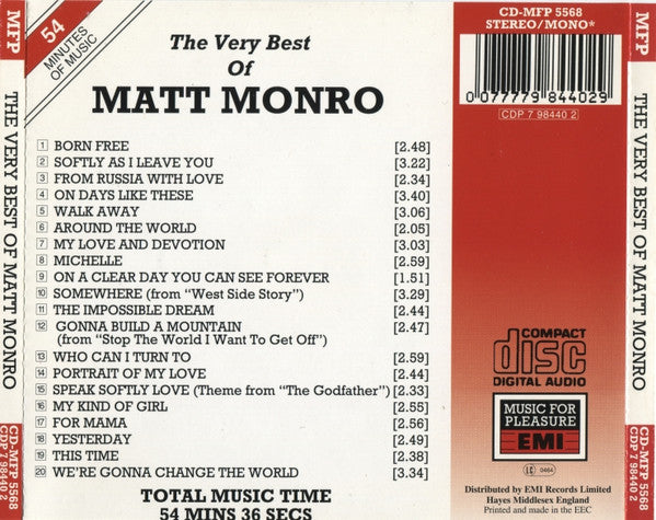 Matt Monro - Very Best Of - CD image 3