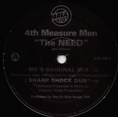 4th Measure Men - Need / The Keep - Used Vinyl Record 12"