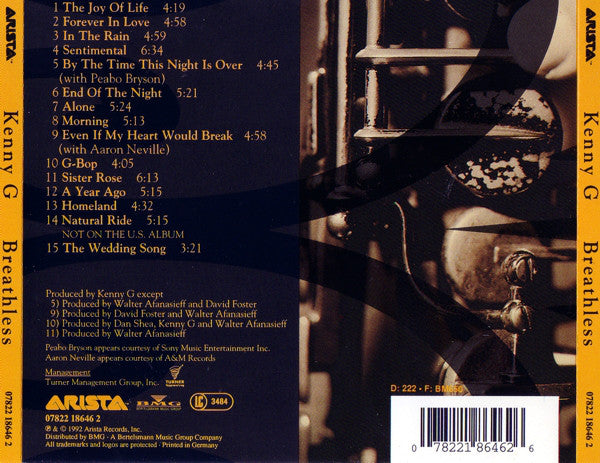 Kenny G - Breathless - CD image 2
