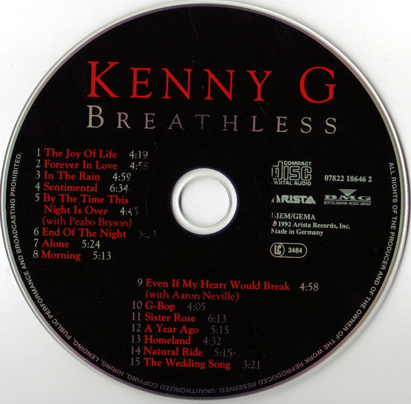 Kenny G - Breathless - CD image 6