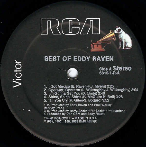 Eddy Raven - Best Of - Used Vinyl Record image 3