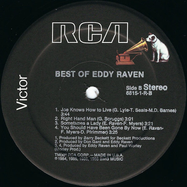 Eddy Raven - Best Of - Used Vinyl Record image 4