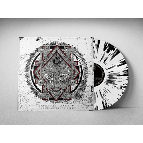 INFERNAL ANGELS - SHRINE OF BLACK FIRE (OPAQUE WHITE / BLACK SPLATTER image 1