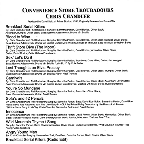 CHRIS CHANDLER - CONVENIENCE STORE TROUBADORS - CD image 2