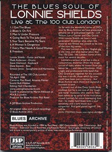 Blues Soul of Lonnie Shields: Live at the 100 Club London - DVD image 2
