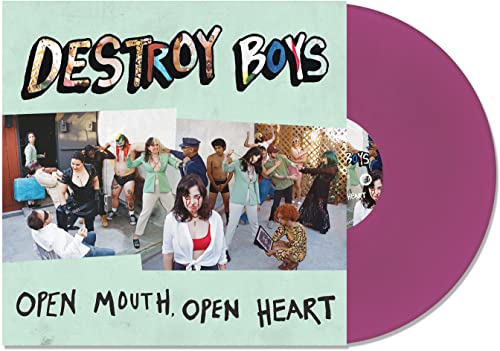 DESTROY BOYS - OPEN MOUTH OPEN HEART - PURPLE - Vinyl Record 12" RECOR image 1